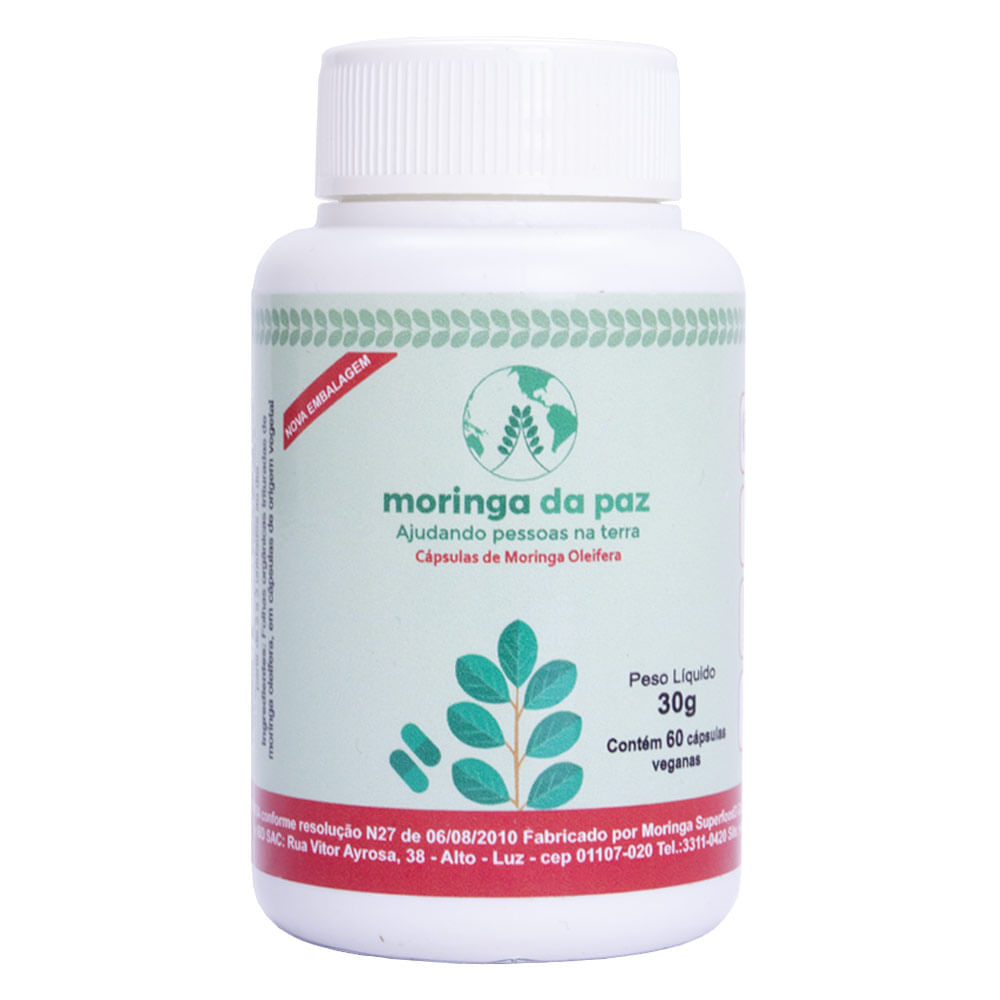 Moringa Oleifera 60 Cápsulas - Moringa da Paz